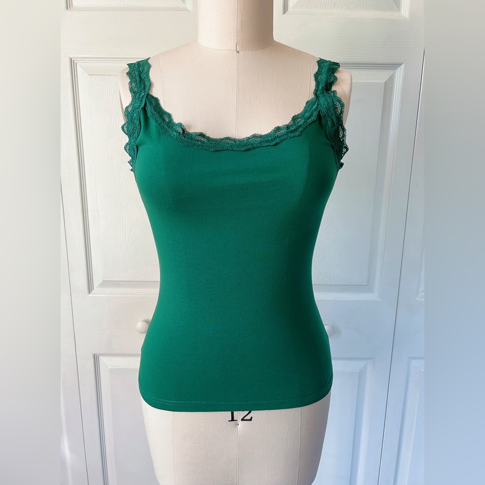 Kitten D’Amour Follies Singlet Camisole in Green